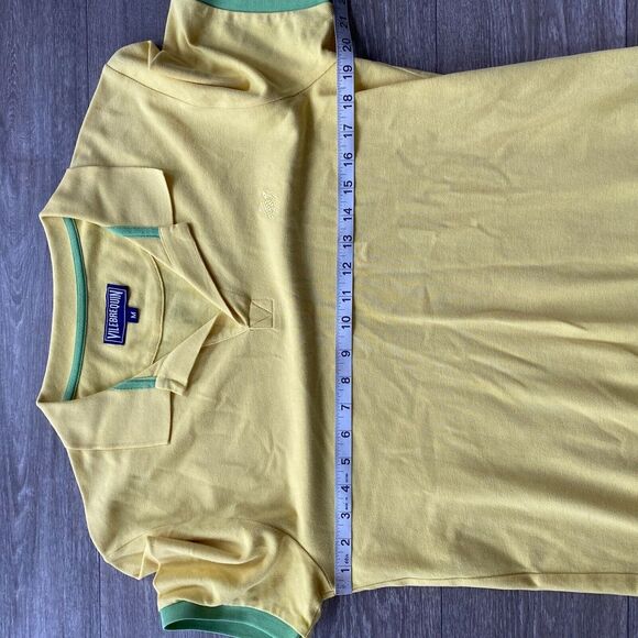 Vilebrequin Men's Yellow Embroidered Logo Short Sleeve Polo Shirt Medium Pastel - Picture 5 of 8